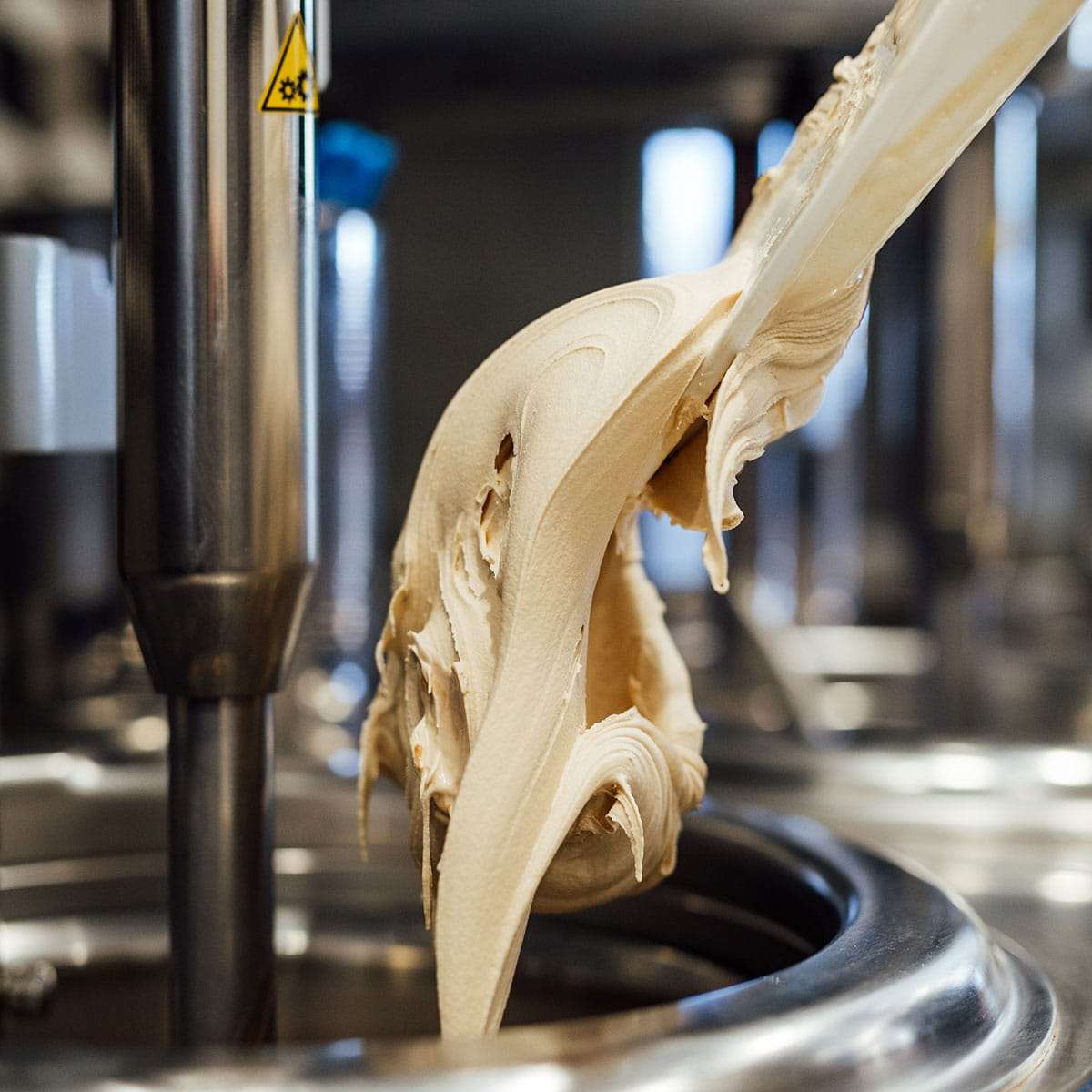 hazelnut gelato making