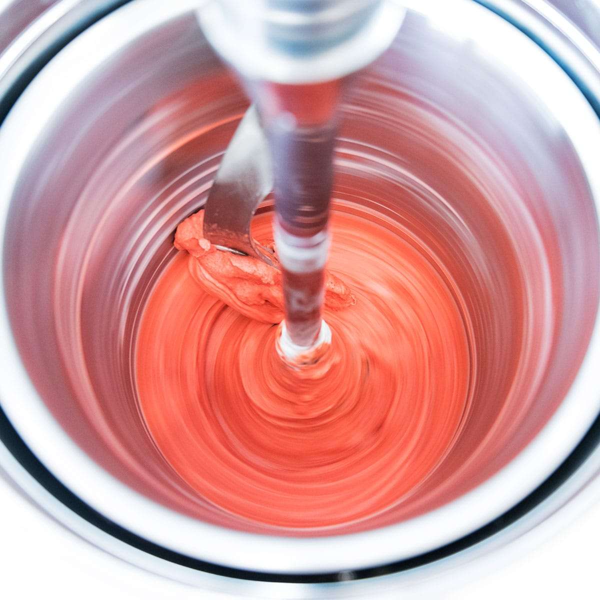 Strawberry gelato making